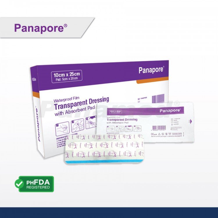 Panapore Transparent Dressing w/ Pad 10x25cm (sold by box of 20s)